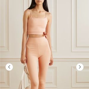 NWT LIVE THE PROCESS SENTI bow-detailed stretch sports bra